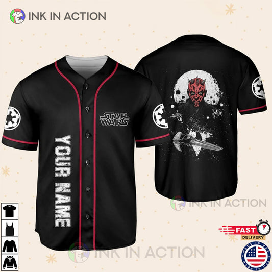 Personalize Starwar Darth Maul Scimitar Baseball Jersey