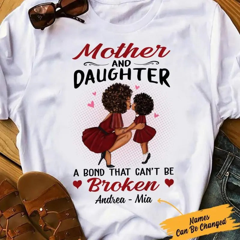 Personalized BWA Mom Mother And Daughter T Shirt AG61 30O57 Hoodie, Sweatshirt | InkThreadWorks.com