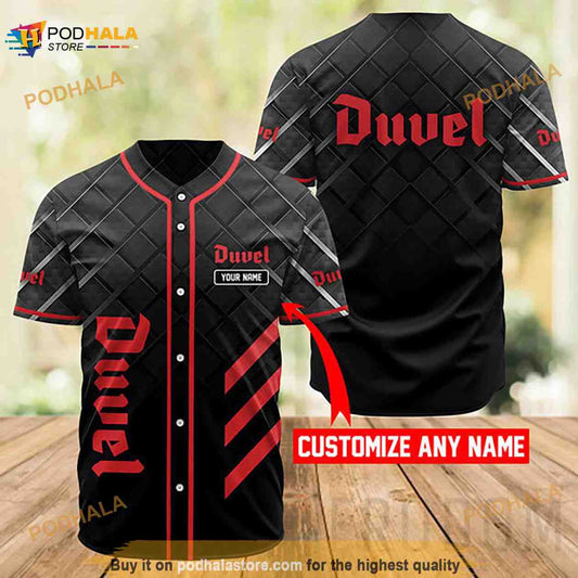 Personalized Black Duvel Beer 3D Baseball Jersey