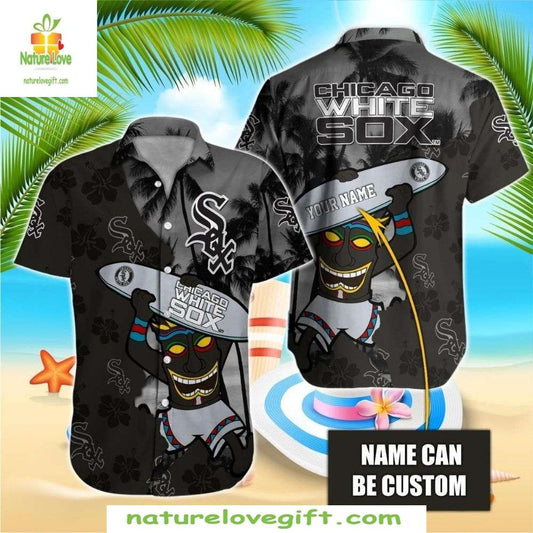 Chicago White Sox Hawaiian Shirt Personalized MLB Baseball Tiki Tropical Shirt