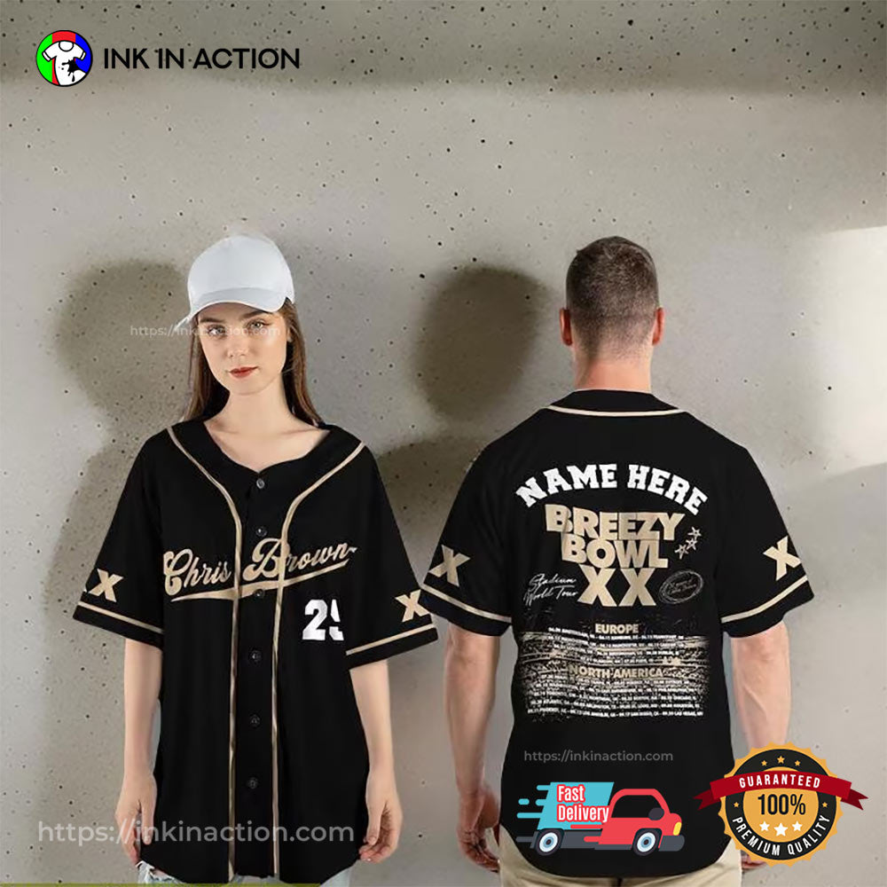 Personalized Chris Breezy Breezy Bowl XX Baseball Jersey