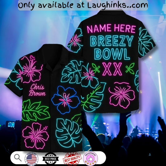 Personalized Chris Brown 2025 Hawaiian Shirt Breezy Bowl Xx Tour 2025 Concert