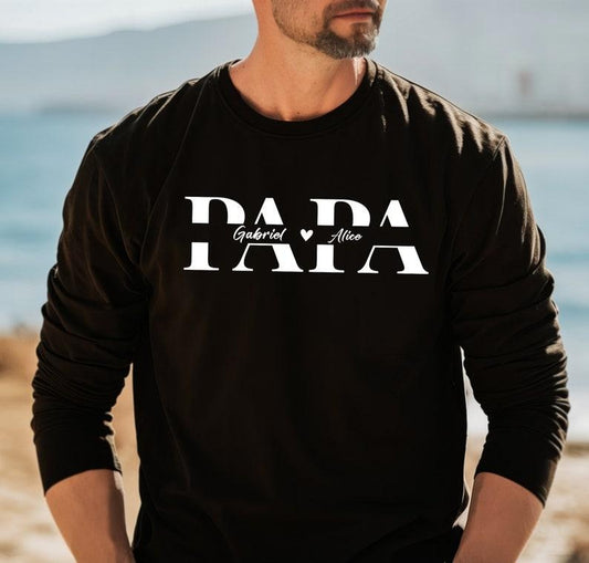 Personalized PAPA T-shirt, Custom Name Papa Hoodie, Father's Day Gift, New Papa, New Dad Gift, Dad 2024 Shirt, Vatertag,...