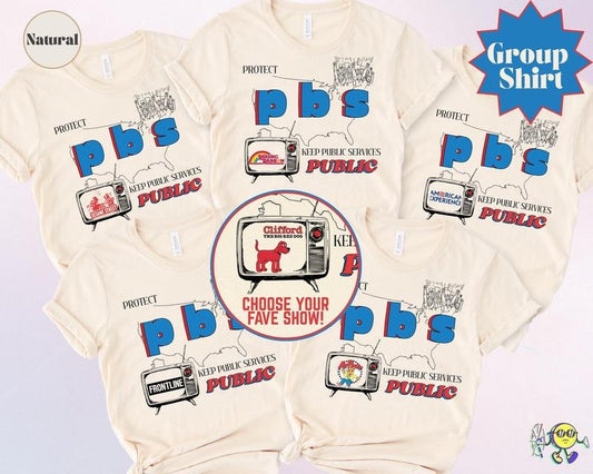 Personalized Protect PBS Liberal Group Shirt, PBS Support Local TV Broadcasting Anti Oligarchy Billionaire Capitalism...