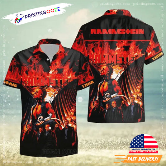 Personalized Rammstein Band Fashion Hawaiian Shirt