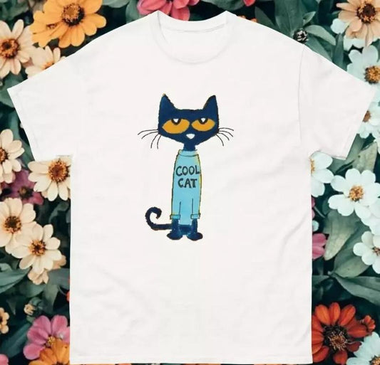 Pete The Cat Shirt With Cool Shirt, Graphic Tee Size S-3XL