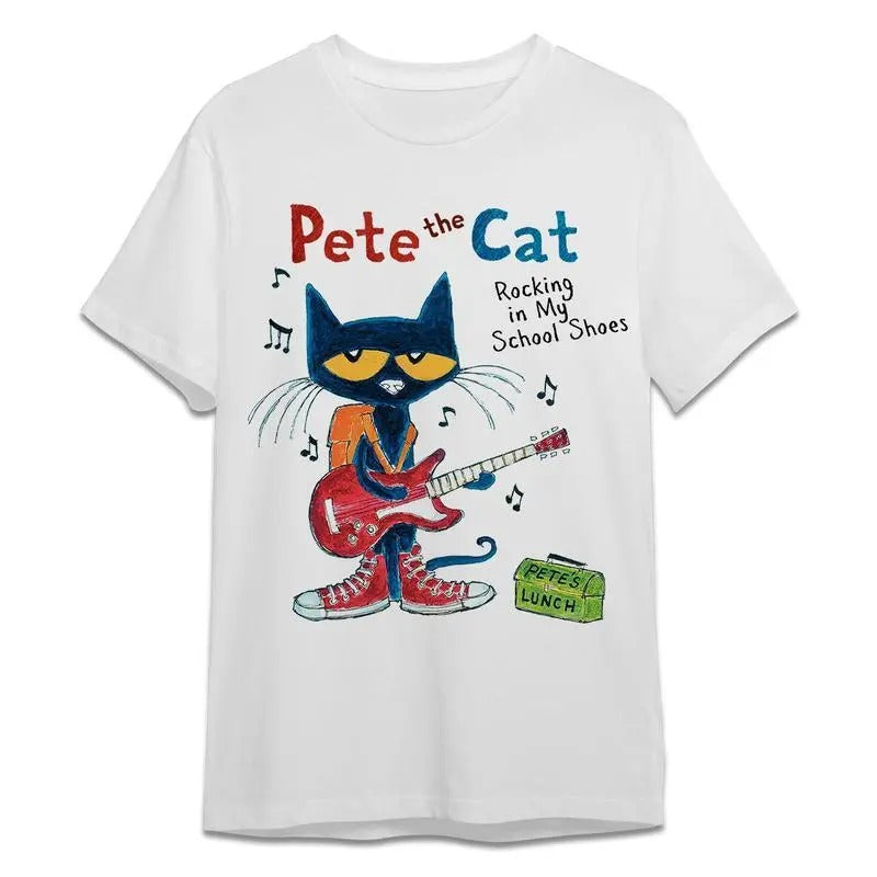 Pete the Cat Rocking in My School Shoes Tshirt - Childhood Memories Shirt, Back to school shirt , Unisex Classic Tee made of High-Quality Cotton