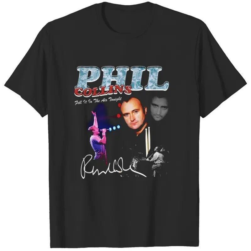 Phil Collins T-shirt Cotton Tee For Men All Size Hoodie, Sweatshirt | InkThreadWorks.com
