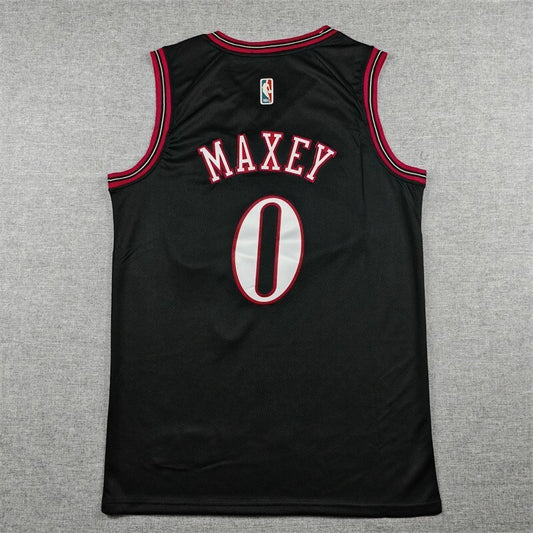 Philadelphia 76ers #0 Tyrese Maxey 26 76 Classic Black Style 1