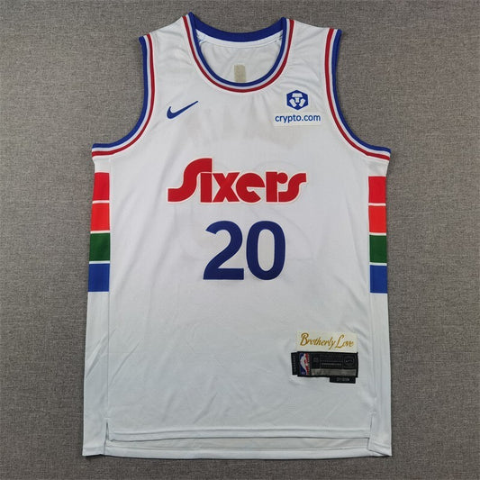 Philadelphia 76ers #20 McCain 76 Team 20 # Ja · City Edition White Style 2