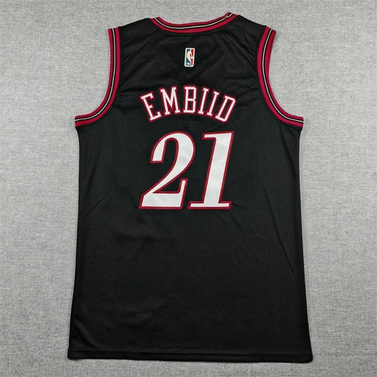 Philadelphia 76ers #21 Joel Embiid 26 76 Classic Black Style 1