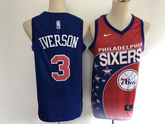 Philadelphia 76ers #3 Allen Iverson 76 3 Salute New