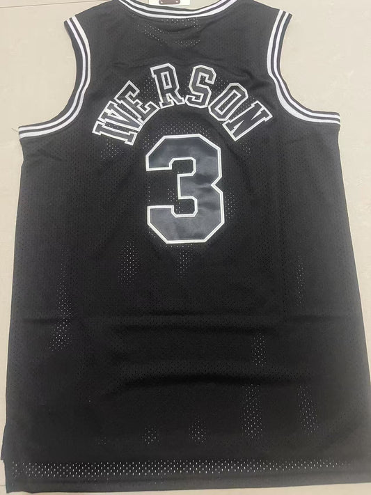 Philadelphia 76ers #3 Allen Iverson 76 3 # Black Retro Style 1