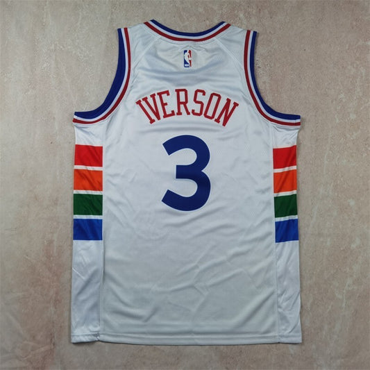 Philadelphia 76ers #3 Allen Iverson Hot Press 76 Style 1