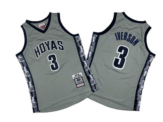 Philadelphia 76ers #3 Allen Iverson Iverson 3 # 95-96 Season Gray NCAA Jersey Style 1