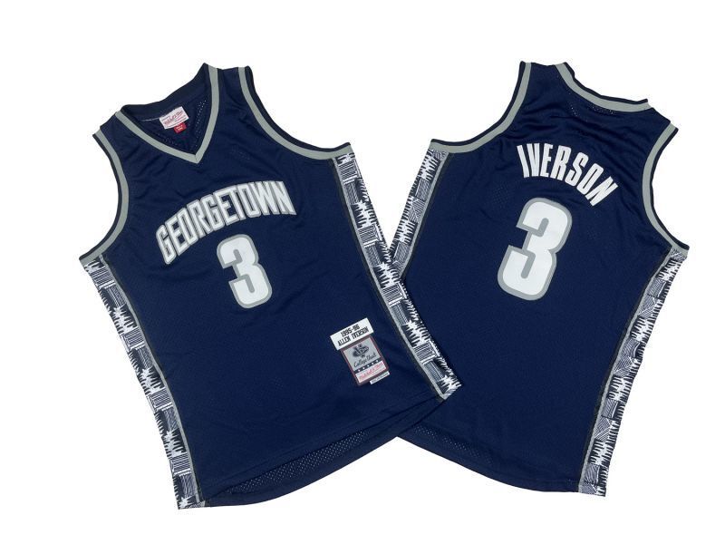Philadelphia 76ers #3 Allen Iverson Iverson 3 # 95-96 Season Navy NCAA Jersey Style 1