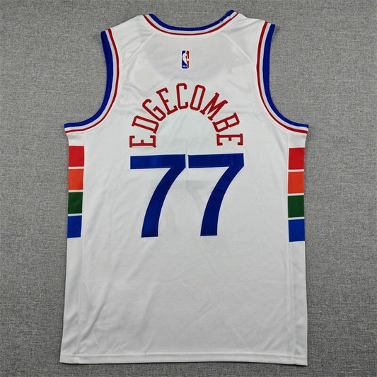 Philadelphia 76ers #77 V. J. Edgecombe 25 76 77 White City Edition Style 1