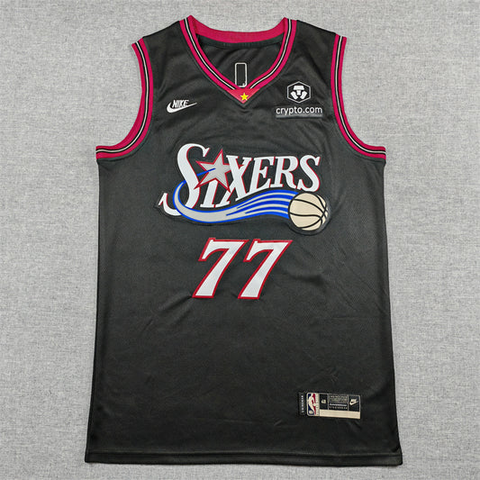 Philadelphia 76ers #77 V. J. Edgecombe 26 76 77 Classic Black Style 2