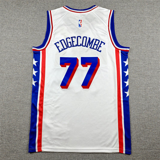 Philadelphia 76ers #77 V. J. Edgecombe 76 77 White Style 1