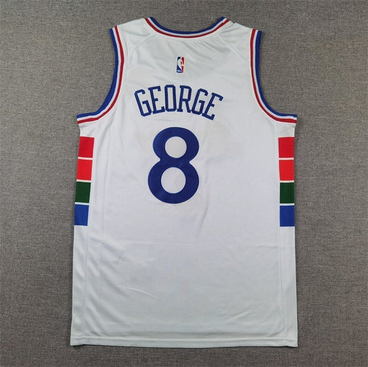 Philadelphia 76ers #8 Paul George 76 8 White City Edition s-xxl Style 1