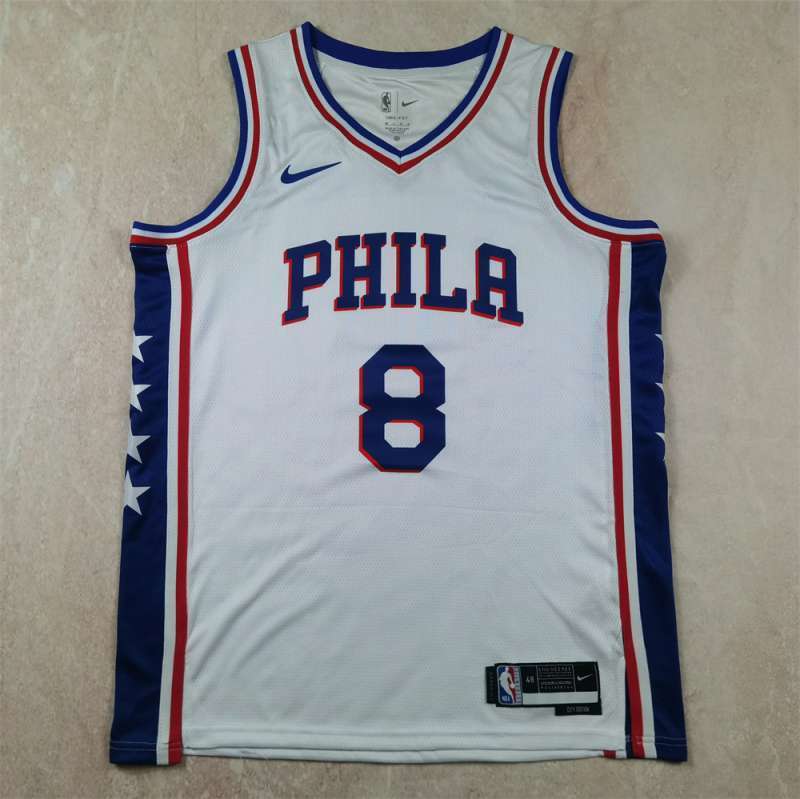 Philadelphia 76ers #8 Paul George Hot Press 76 8 White s-xxl Style 2