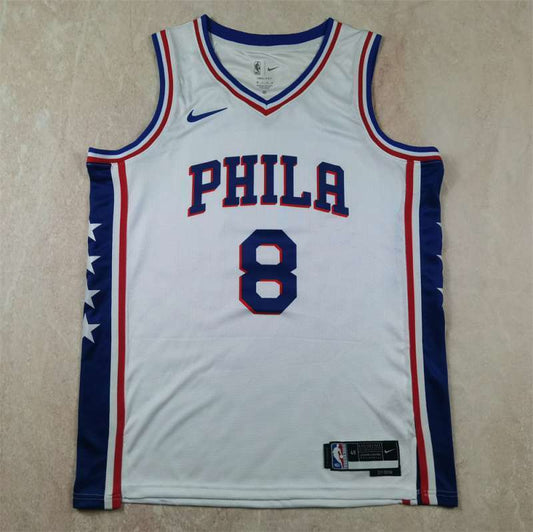 Philadelphia 76ers #8 Paul George Hot Press 76 8 White s-xxl Style 2