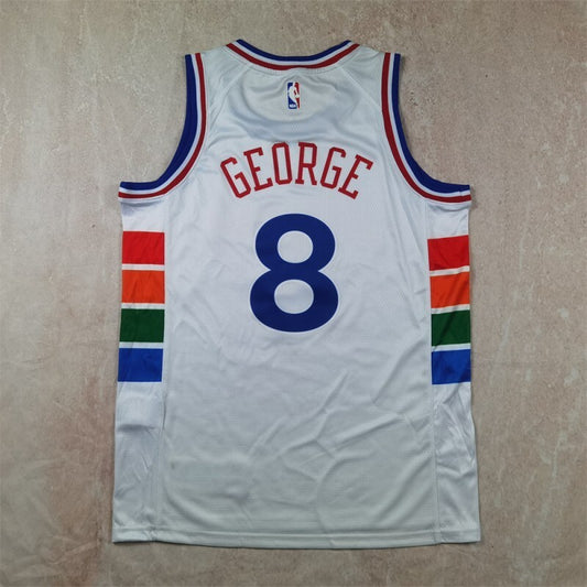 Philadelphia 76ers #8 Paul George Hot Press 76 Style 1
