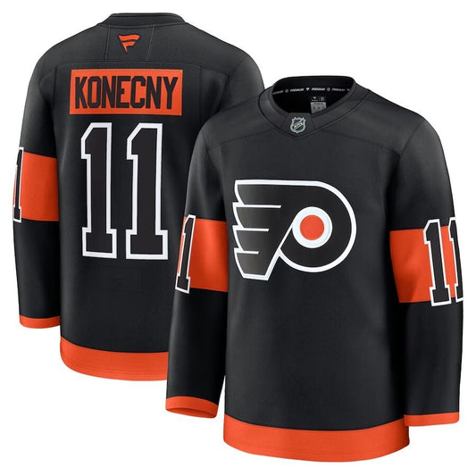 Philadelphia Flyers #11 Travis Konecny Alternate Premium Jersey - Black