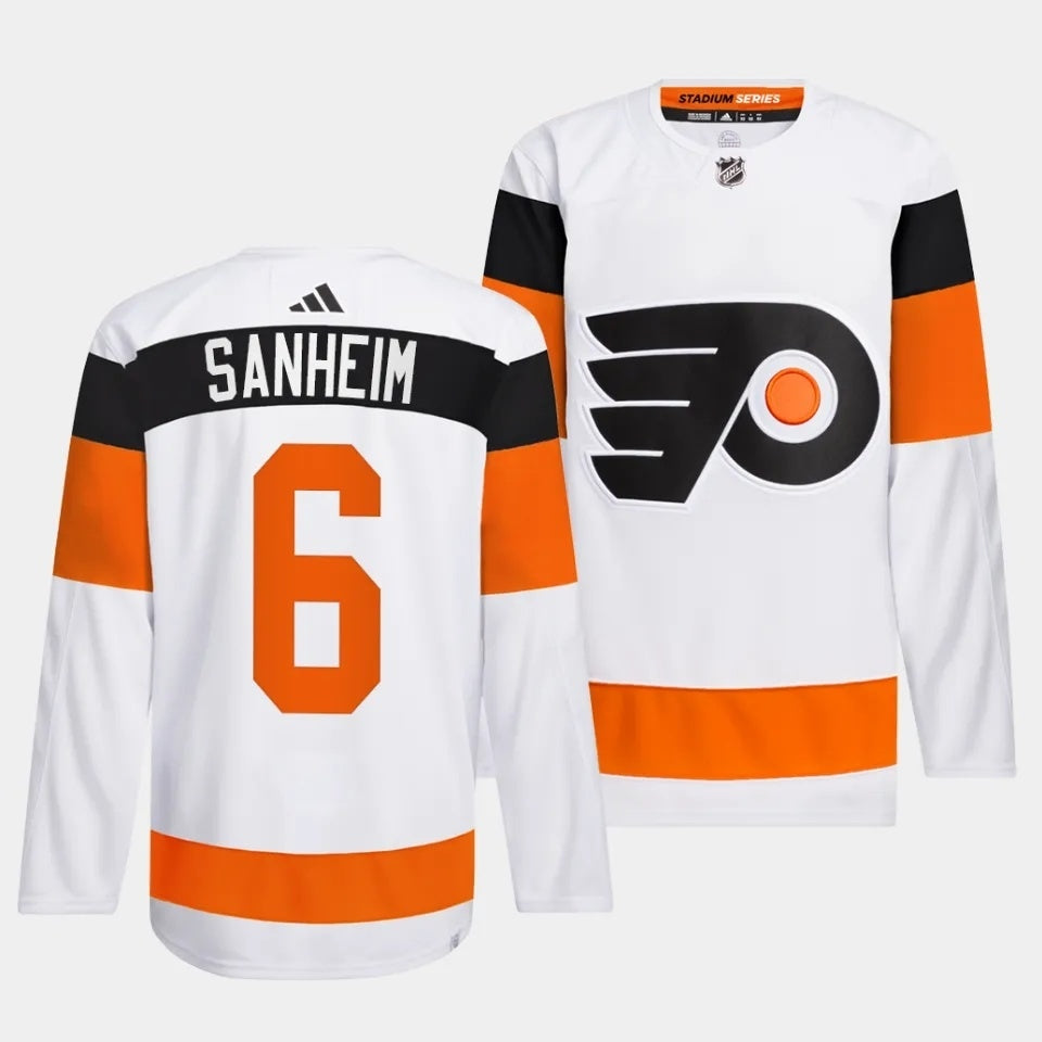Philadelphia Flyers #6 Travis Sanheim 2024 NHL Stadium Series White Jersey