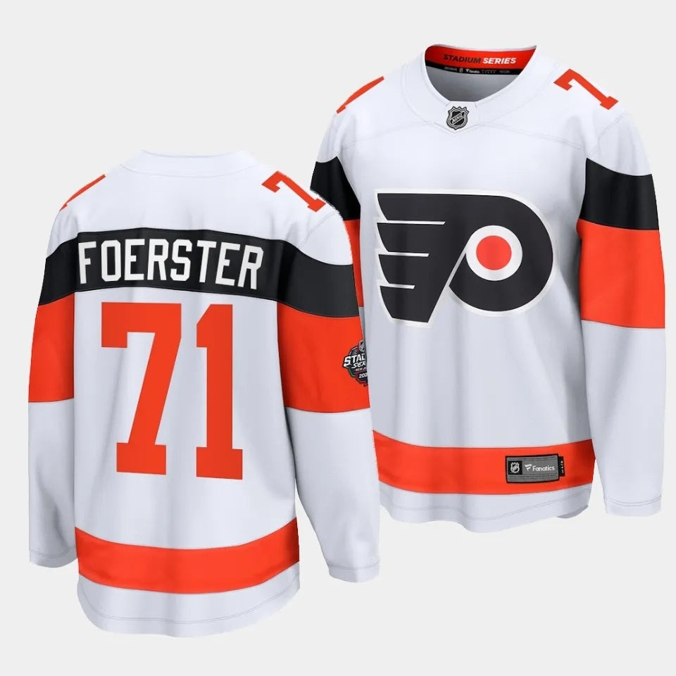 Philadelphia Flyers #71 Tyson Foerster 2024 NHL Stadium Series Jersey – White