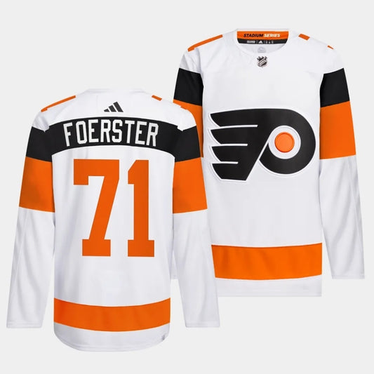 Philadelphia Flyers #71 Tyson Foerster 2024 NHL Stadium Series White Jersey