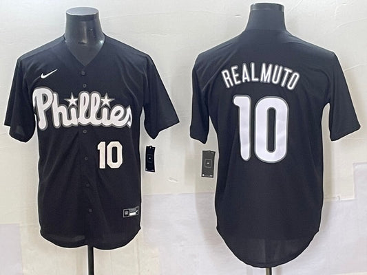 Philadelphia Phillies #10 J.T. Realmuto Phillies Black Special Edition Adult Style 1