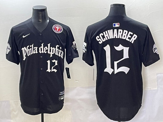 Philadelphia Phillies #12 Kyle Schwarber Phillies 5 Collaboration Style 4