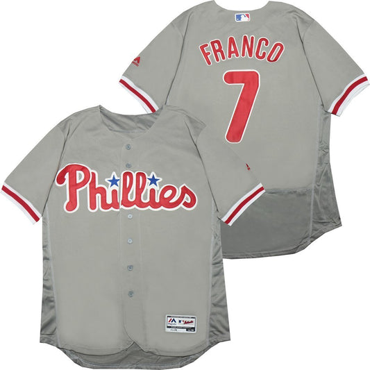 Philadelphia Phillies #7 Maikel Franco Phillies 7 Gray Elite