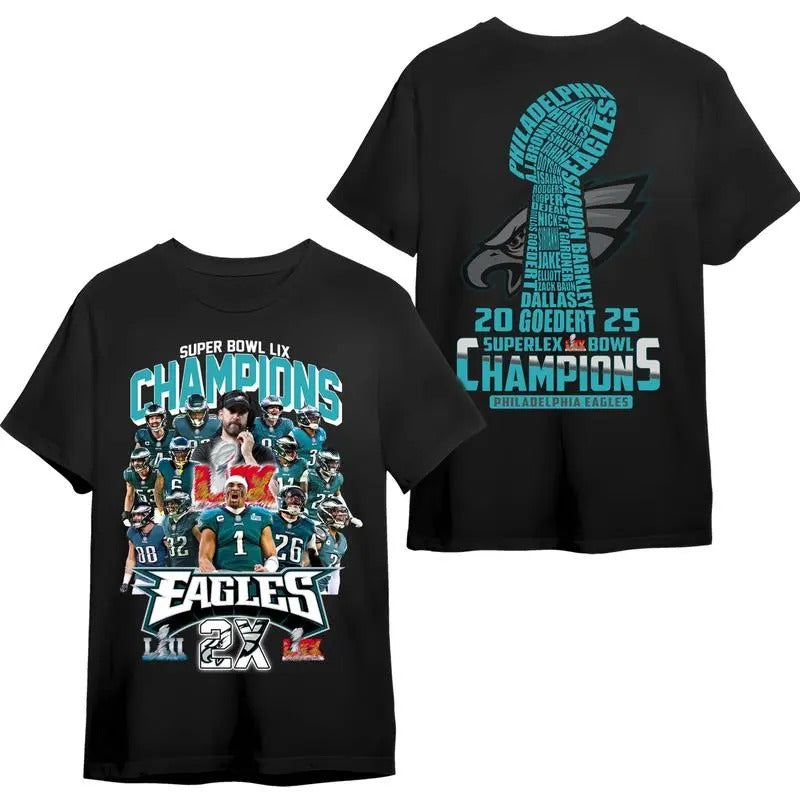 Philly Champ.on 2X Sup B0wl LII Li.x 2025 T-Shirt, Eagle Champ.ons 2025 T-Shirt, Gameday Team Spirit Football Shirt Champions