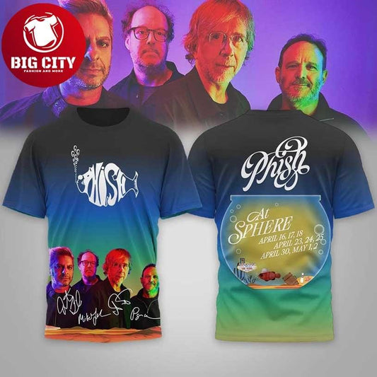 Phish Sphere Las Vegas 2026 Official April May Residency Concert Two Sided Shirt
