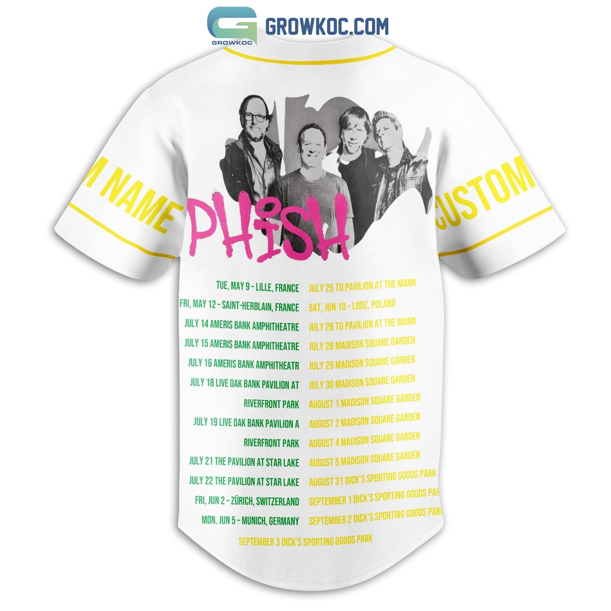 Phish Summer Tour 2023 Personalized Baseball Jersey