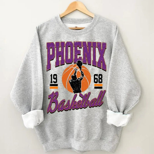 Phoenix Basketball Graphic Shirts, Retro 90s Basketball Sweatshirt, Game Day Sweatshirt