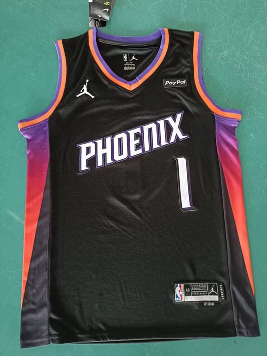 Phoenix Suns #1 Devin Booker Black 2025 Statement Suns 1 City Edition Style 2