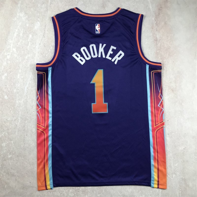 Phoenix Suns #1 Devin Booker Hot Press Suns 1 Purple City s-xxl Style 1