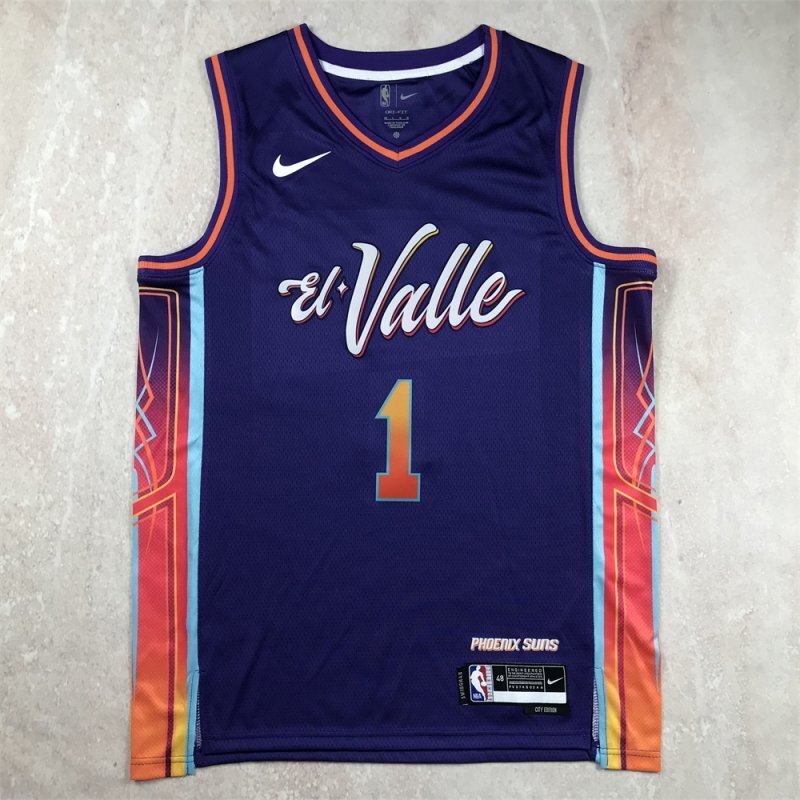 Phoenix Suns #1 Devin Booker Hot Press Suns 1 Purple City s-xxl Style 2