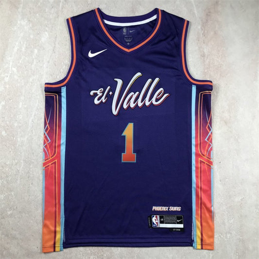 Phoenix Suns #1 Devin Booker Hot Press Suns 1 Purple City s-xxl Style 2