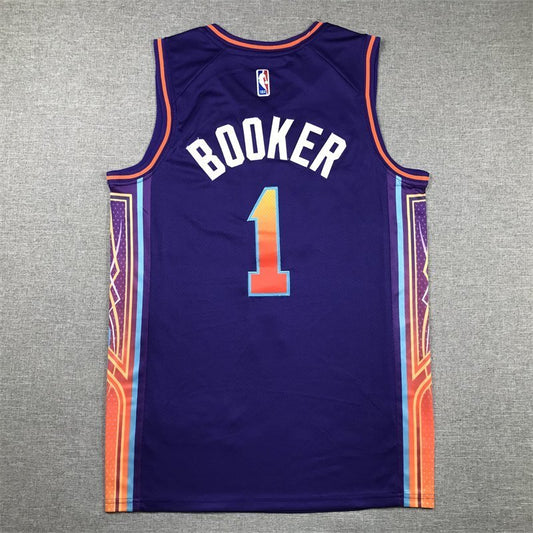 Phoenix Suns #1 Devin Booker Suns 1 New Purple City s-xxl Style 1