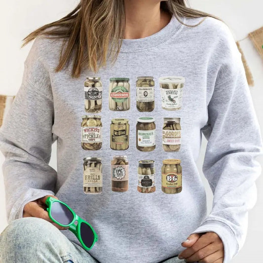 Pickle Jars Sweatshirt, Pickle Lover Gift Hoodie, Unisex Pickle Slut Sweater, Canning Food Long Sleeve.