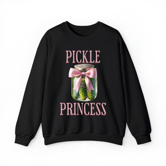 Pickle Princess Sweatshirt Trendy Coquette Pink Bow Crewneck Cute Girly Gift For Her, coquette bow, pickle sweatshirt,...
