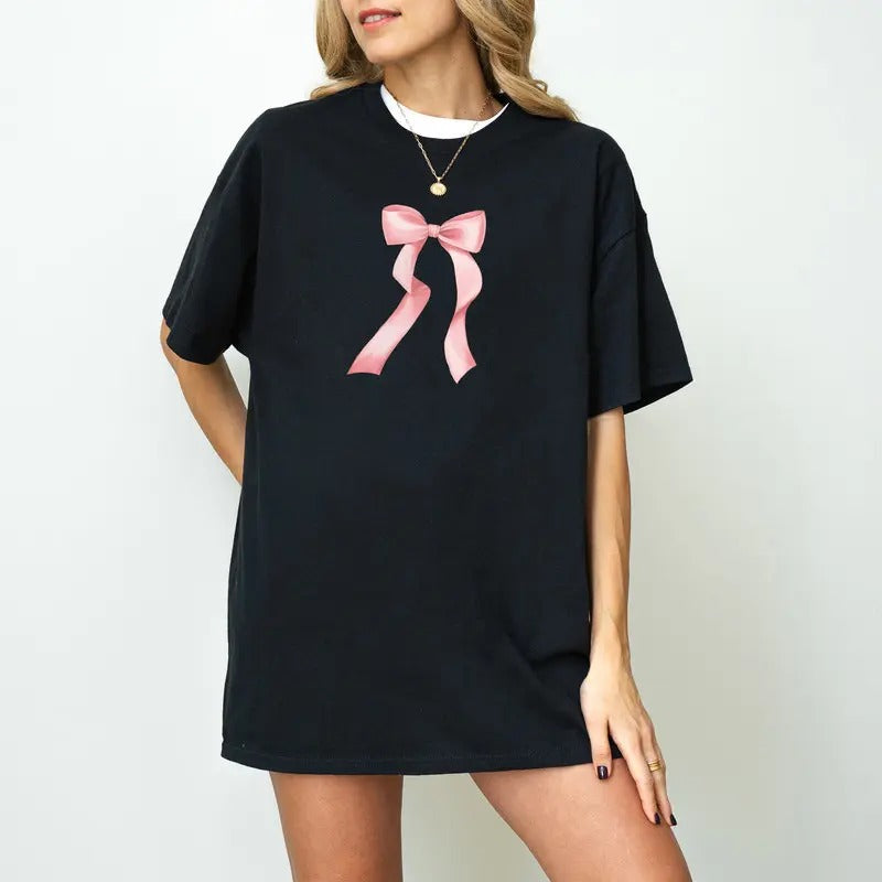 Pink Bow Shirt, Coquette Bows Shirt, Girlie Girl, Coquette Aesthetic, Bow Collage Tshirt, Soft Girl Era Shirt, Ribbon...