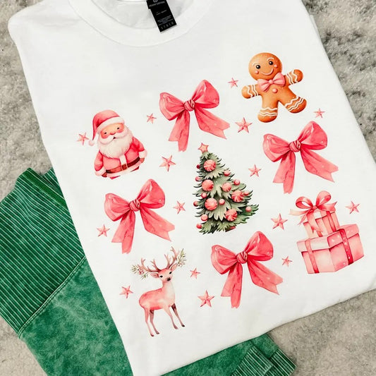 Pink Christmas Graphic Top