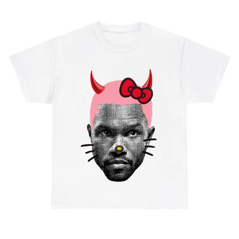 Pink Frank Kitty Reindeer Shirt Cotton Fabric Unisex Hoodie, Sweatshirt | InkThreadWorks.com