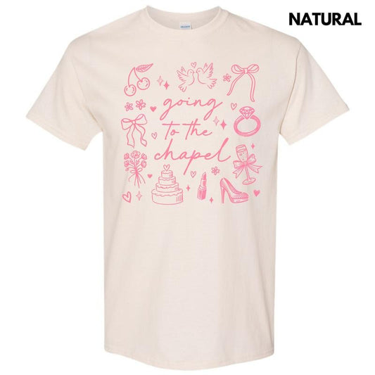 Pink Going To The Chapel Gildan Short Sleeve T-Shirt 'NLB' Hoodie, Sweatshirt | InkThreadWorks.com