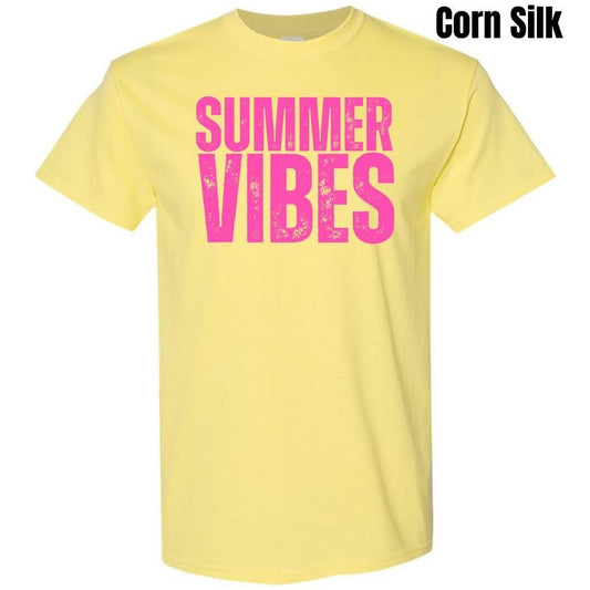 Pink Summer Vibes Gildan Short Sleeve T-Shirt 'NLB' Hoodie, Sweatshirt | InkThreadWorks.com